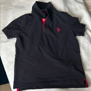 6T  U.S. Polo Assn. Kids Polo Shirt in Black with Red Details